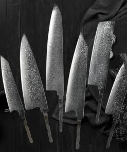 Damascus kitchen knife blanks